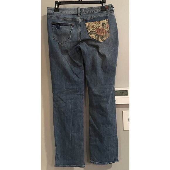 Sundance‎ Jeans Patchwork Denim Floral Tapestry Accents Womens 28 Hippie - Picture 2 of 9